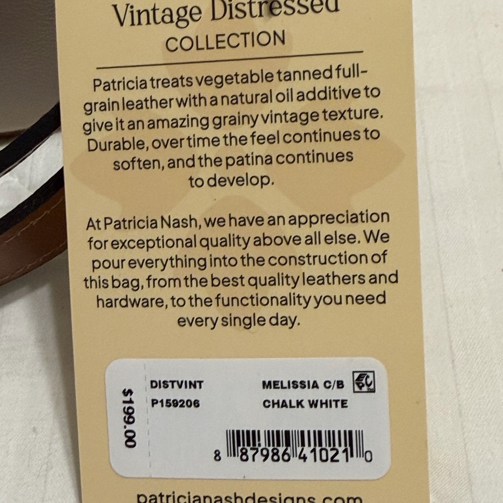 Patricia Nash Cream and Tan Crossbody Bag - Picture 5 of 5